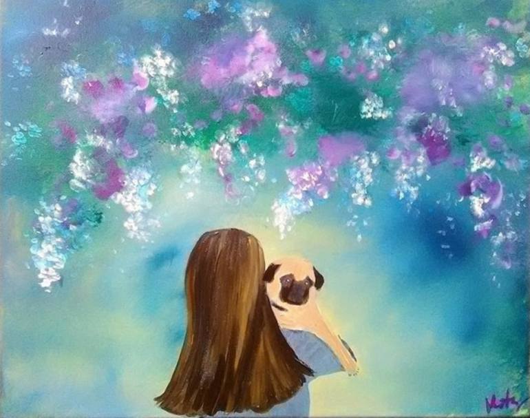 A Pugs Life original painting Painting by krista may | Saatchi Art