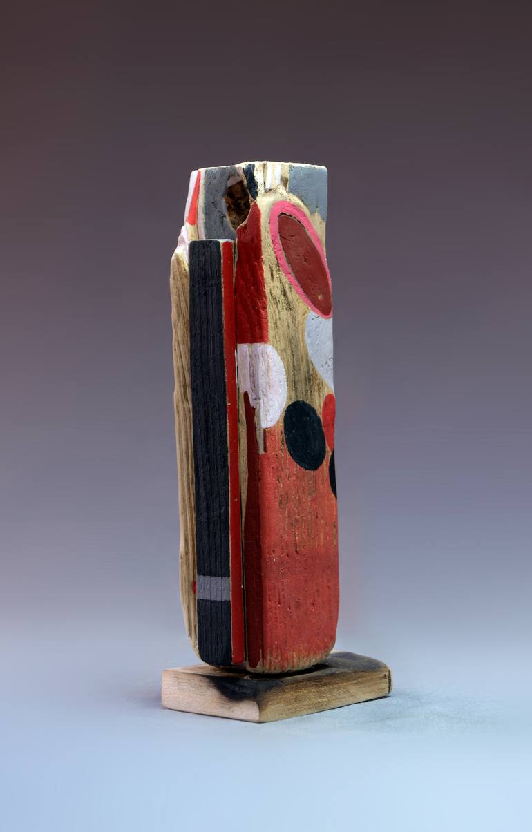 Original Cubism Geometric Sculpture by Isabel Ruiz Perdiguero