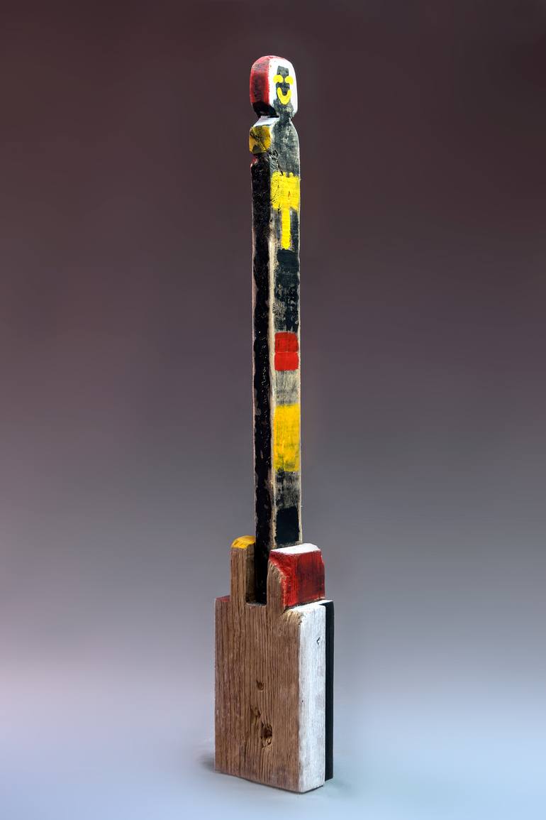 Original Cubism Geometric Sculpture by Isabel Ruiz Perdiguero