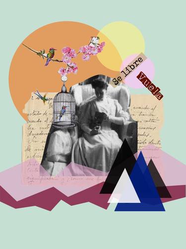 Original Surrealism Women Collage by María Gabriela Márquez R