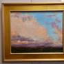 Painting with gold plein aire frame