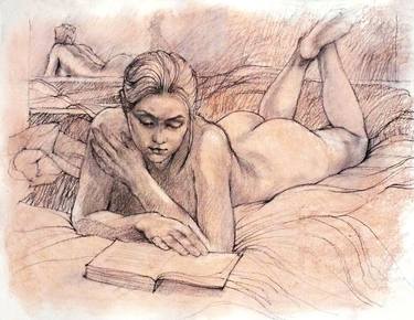 Print of Realism Nude Drawings by Roz McQuillan