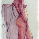 Female Nude standing by Roz McQuillan