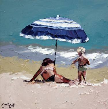 Original Beach Painting by Claire McCall