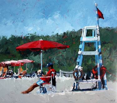 Original Beach Painting by Claire McCall