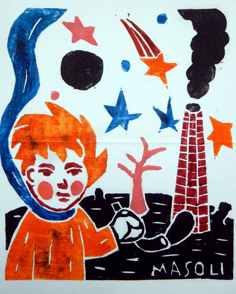 Original Expressionism Pop Culture/Celebrity Painting by Mauricio Masoli