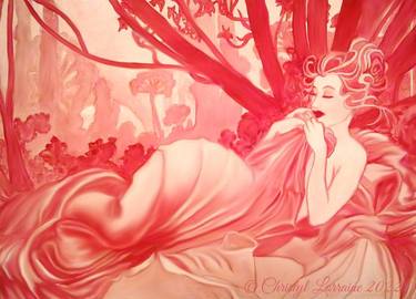 Print of Art Nouveau Women Mixed Media by Christyl Lorraina ChromaDream