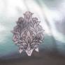 The technique of this piece is spray paint on aluminium paper. The pattern is one of the small flower is used on Persian carpet.