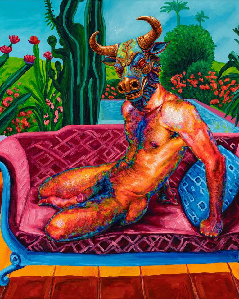 Original Expressionism Erotic Painting by Oleksandr Balbyshev