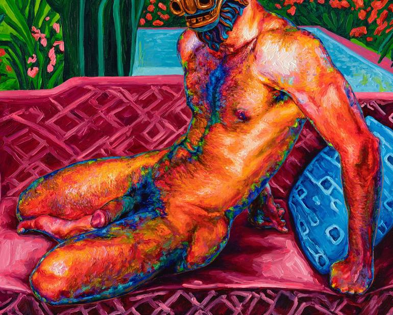 Original Expressionism Erotic Painting by Oleksandr Balbyshev