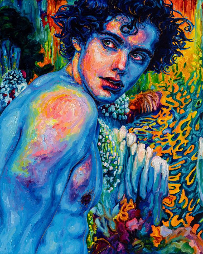 Original Impressionism Portrait Painting by Oleksandr Balbyshev
