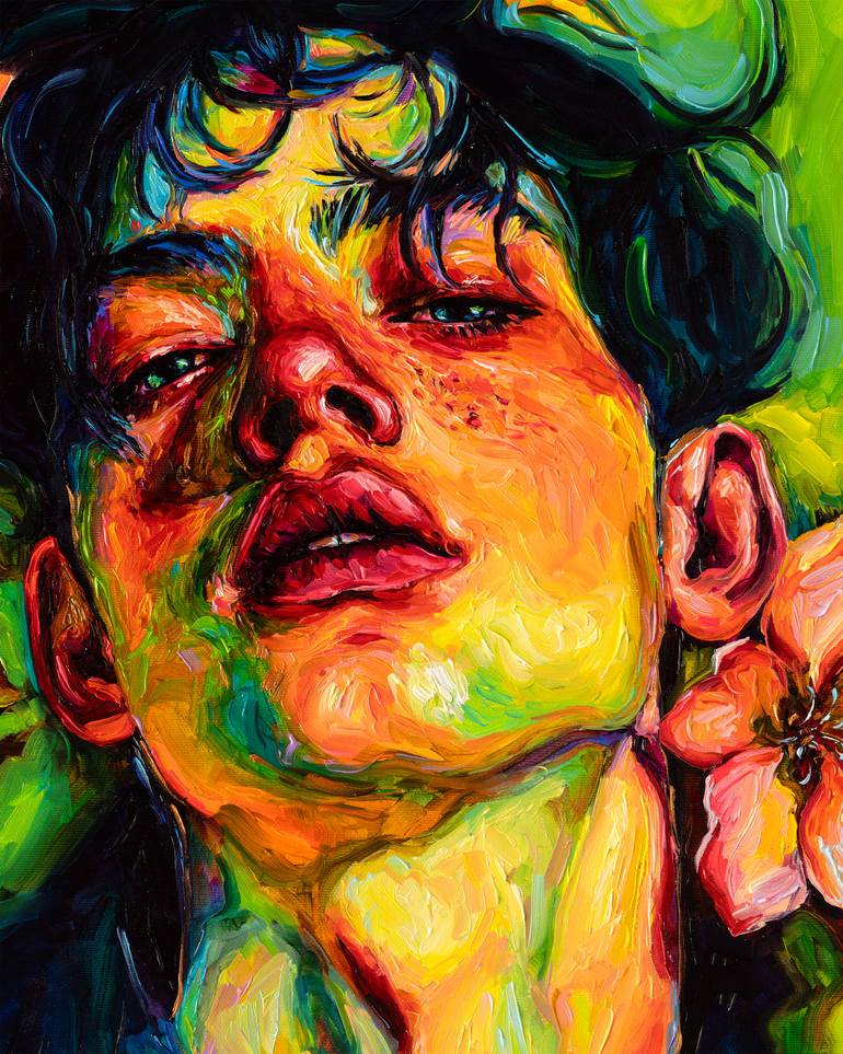 Original Impressionism Men Painting by Oleksandr Balbyshev