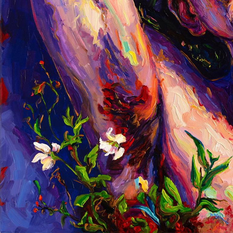 Original Impressionism Erotic Painting by Oleksandr Balbyshev