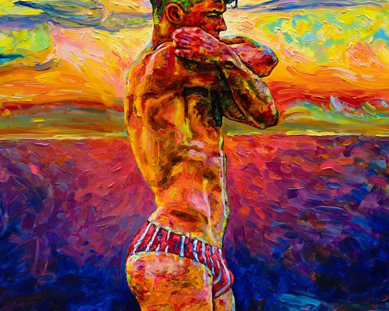 Original Impressionism Nude Painting by Oleksandr Balbyshev