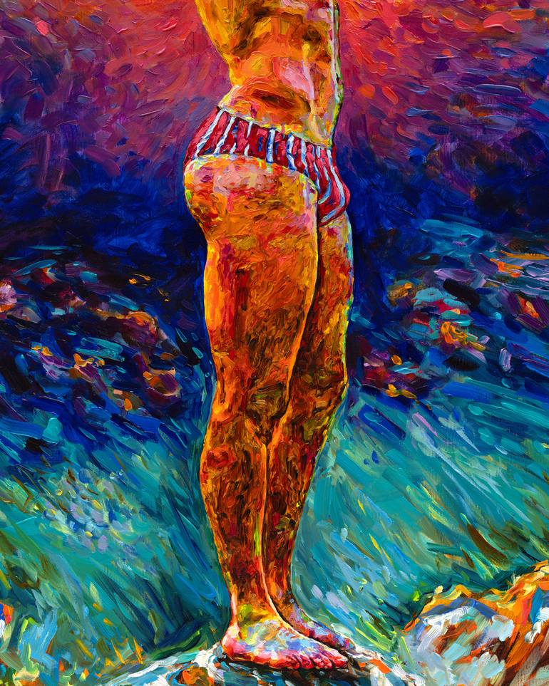 Original Impressionism Nude Painting by Oleksandr Balbyshev