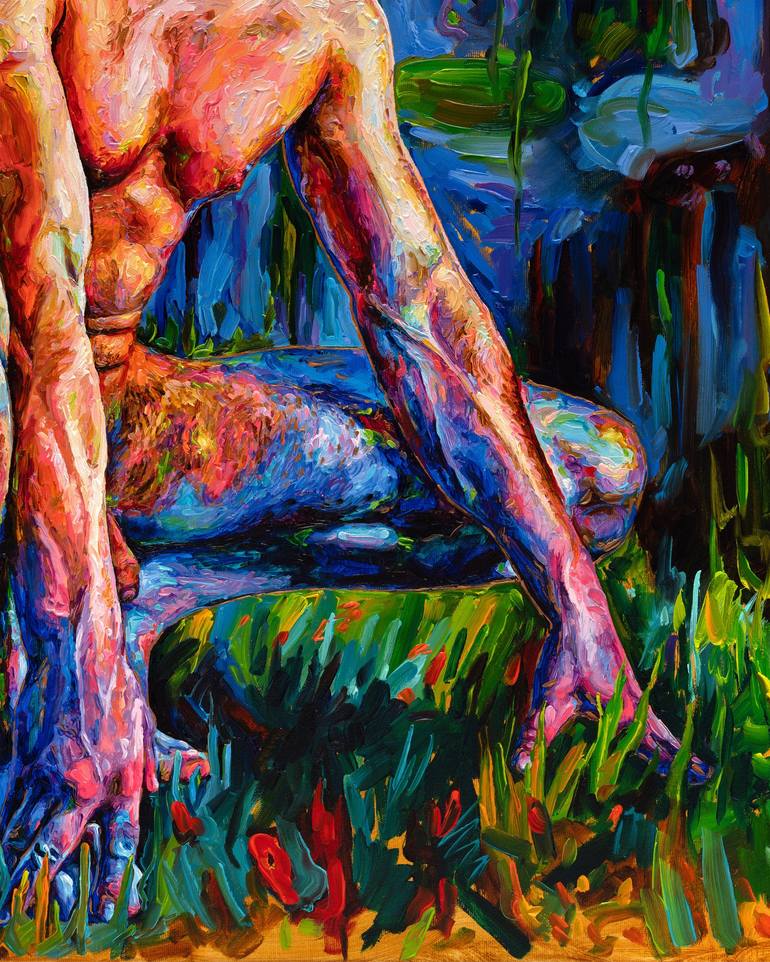 Original Impressionism Nude Painting by Oleksandr Balbyshev