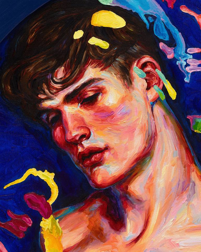 Original Portraiture Men Painting by Oleksandr Balbyshev