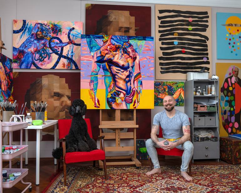 Original Abstract Nude Painting by Oleksandr Balbyshev