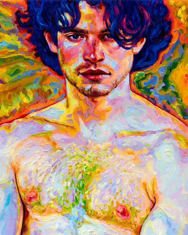Original Post-impressionism Nude Painting by Oleksandr Balbyshev
