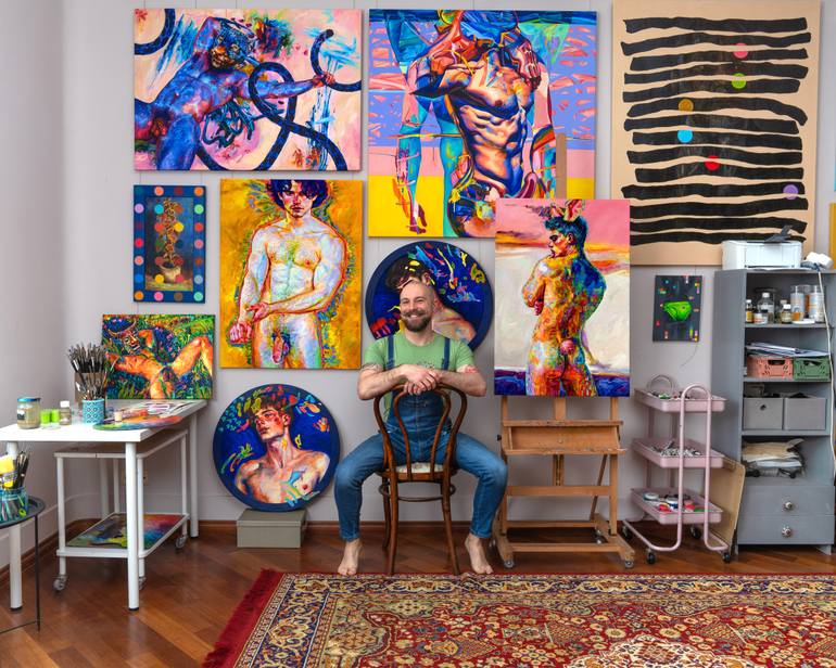 Original Impressionism Nude Painting by Oleksandr Balbyshev