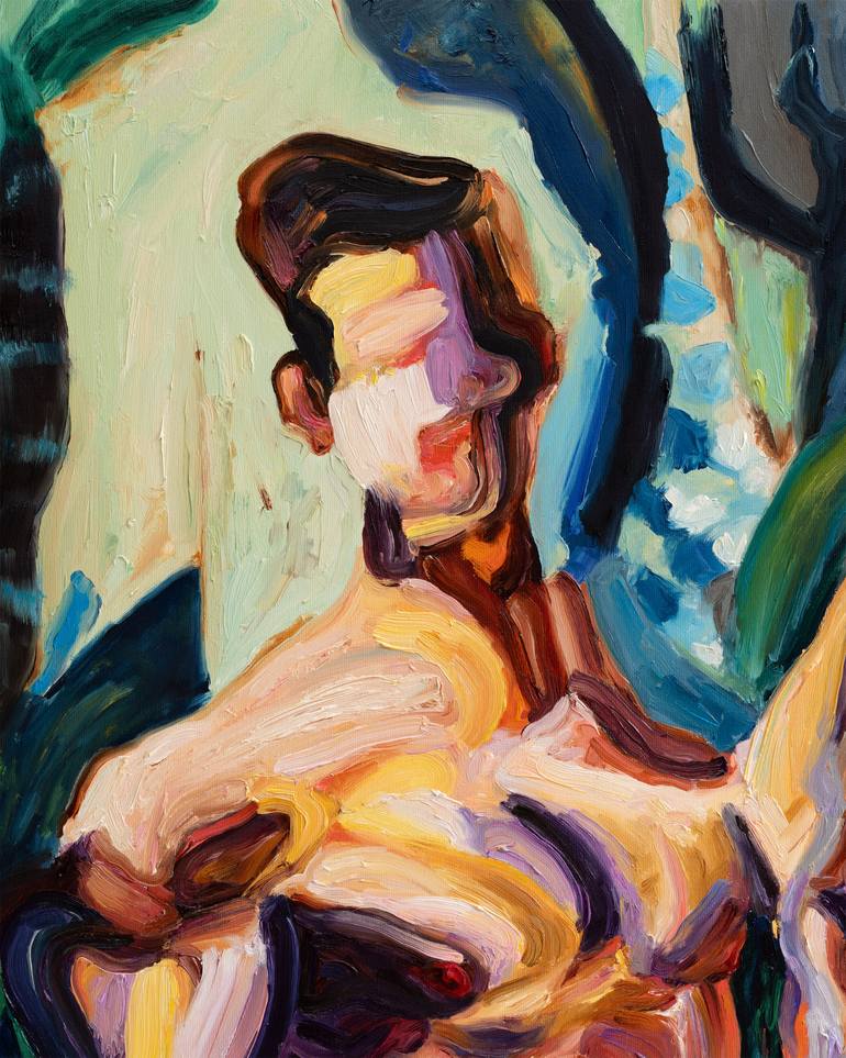 Original Expressionism Nude Painting by Oleksandr Balbyshev