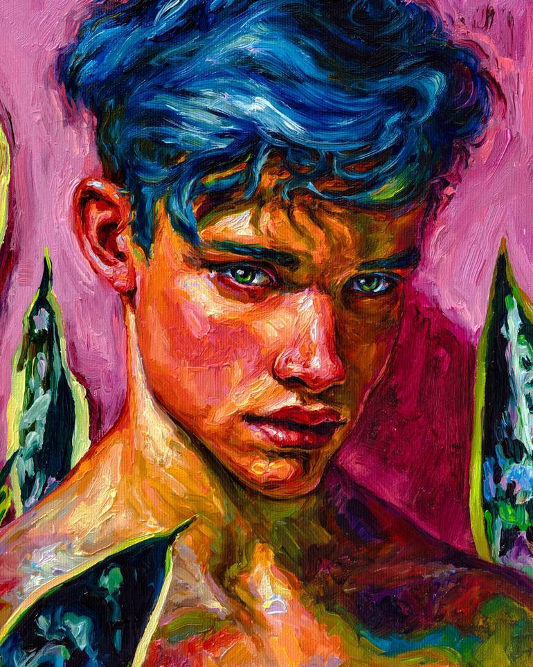 Original Expressionism Erotic Painting by Oleksandr Balbyshev