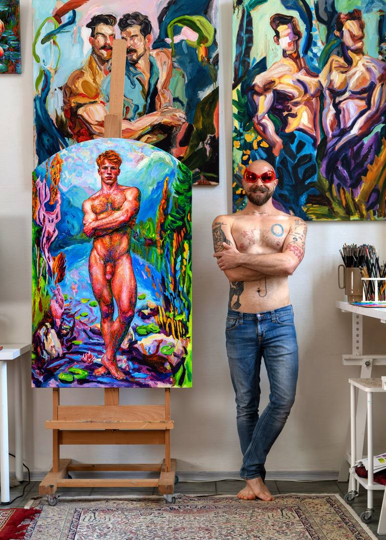 Original Figurative Nude Painting by Oleksandr Balbyshev