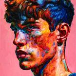 Guy on a Pink Background by Oleksandr Balbyshev