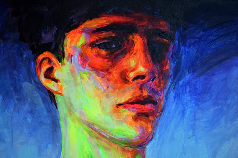 Original Expressionism Portrait Painting by Oleksandr Balbyshev