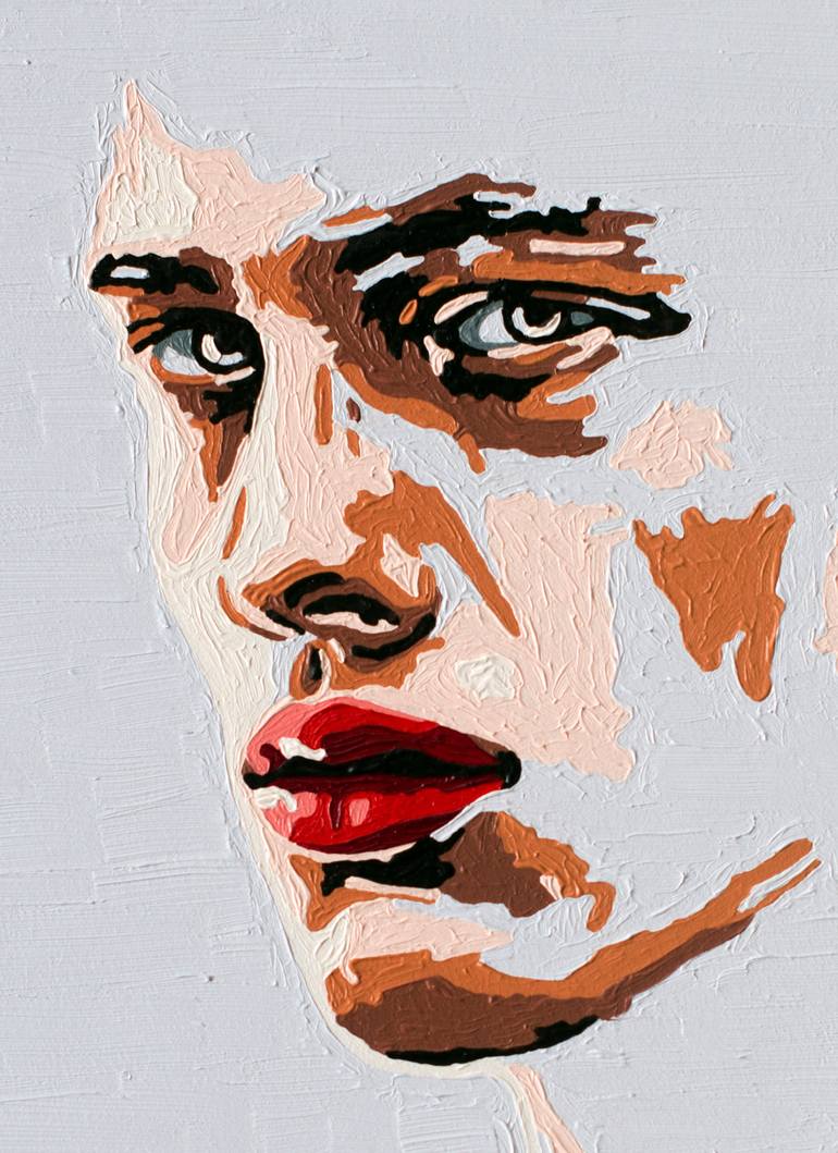Original Pop Art Portrait Painting by Oleksandr Balbyshev