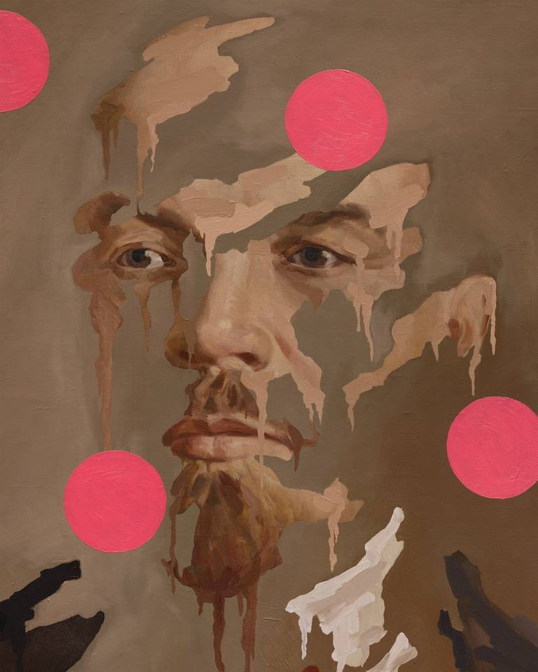 Original Expressionism Portrait Painting by Oleksandr Balbyshev