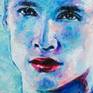 The portrait of a young man. A 35cm x 30cm contemporary portrait.