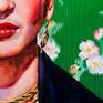 The portrait of Frida Kahlo. A 80cm x 90cm contemporary portrait.