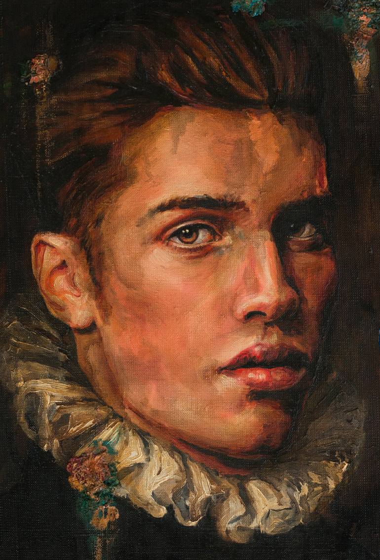 Original Portrait Painting by Oleksandr Balbyshev