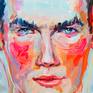 The portrait of a young man. A 40cm x 40cm contemporary portrait.