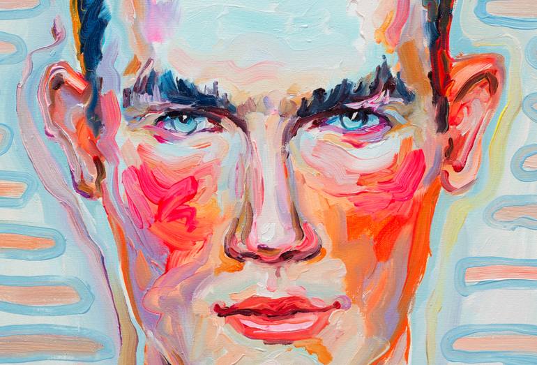 Original Expressionism Portrait Painting by Oleksandr Balbyshev