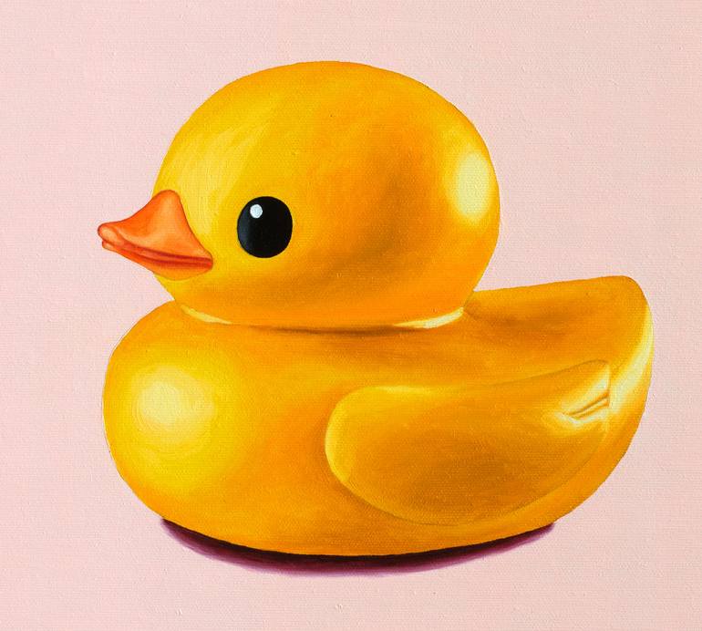 Giant Rubber Duck Print Wall Decor Fine Art Photography Print Blue