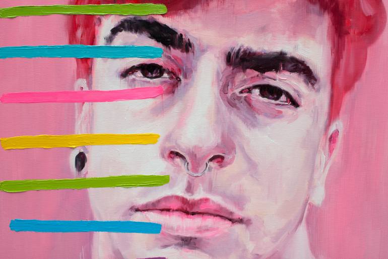 Original Expressionism Portrait Painting by Oleksandr Balbyshev