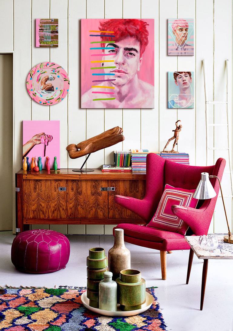 Original Expressionism Portrait Painting by Oleksandr Balbyshev