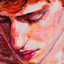 The portrait of a young man. A 32cm x 30cm contemporary portrait.
