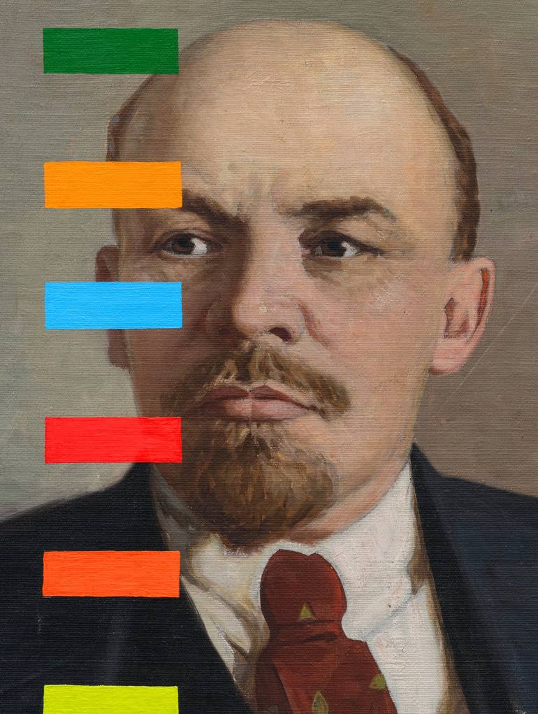 Original Pop Art Portrait Painting by Oleksandr Balbyshev