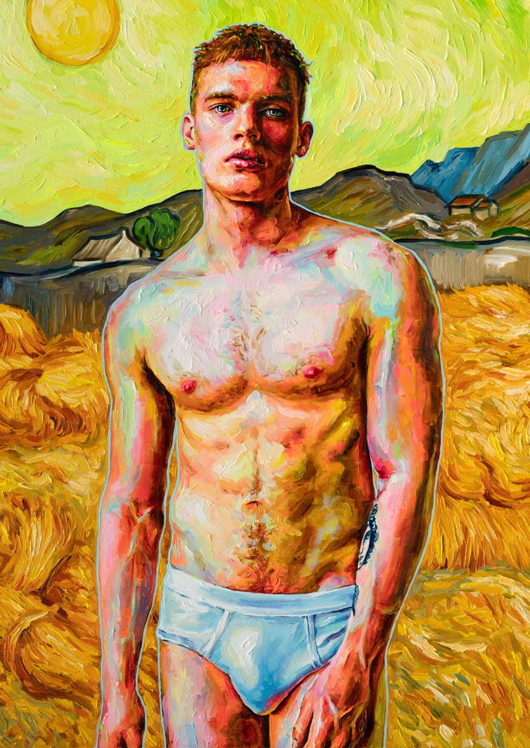 Original Expressionism Nude Painting by Oleksandr Balbyshev