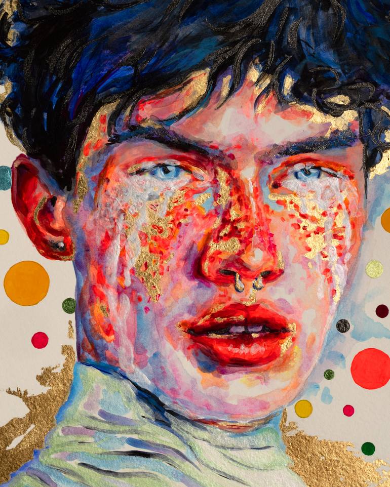 Original Expressionism People Painting by Oleksandr Balbyshev