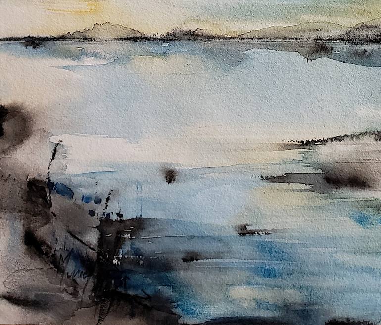 Original Figurative Seascape Painting by Muriel Mougeolle