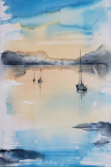 Original Contemporary Seascape Paintings by Muriel Mougeolle