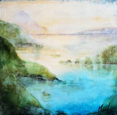 Print of Impressionism Seascape Paintings by Muriel Mougeolle