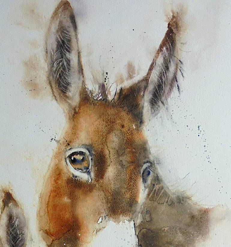 Original Horse Painting by Muriel Mougeolle