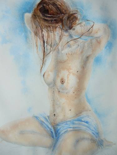 Original Figurative Nude Paintings by Muriel Mougeolle