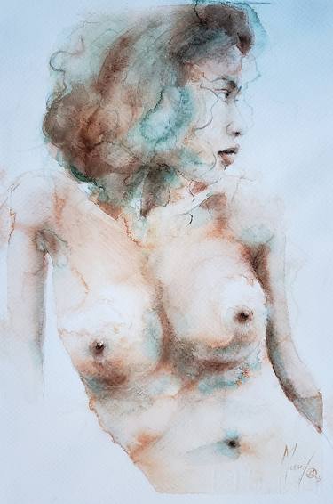 Print of Figurative Nude Paintings by Muriel Mougeolle