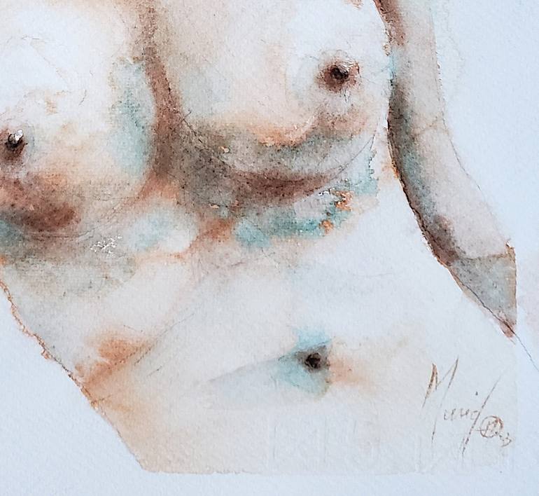 Original Nude Painting by Muriel Mougeolle